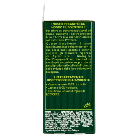 Tesori di Provenza Siero Viso Anti-età con Olio d'Oliva Biologico, Ricco in Polifenoli, 30 ml